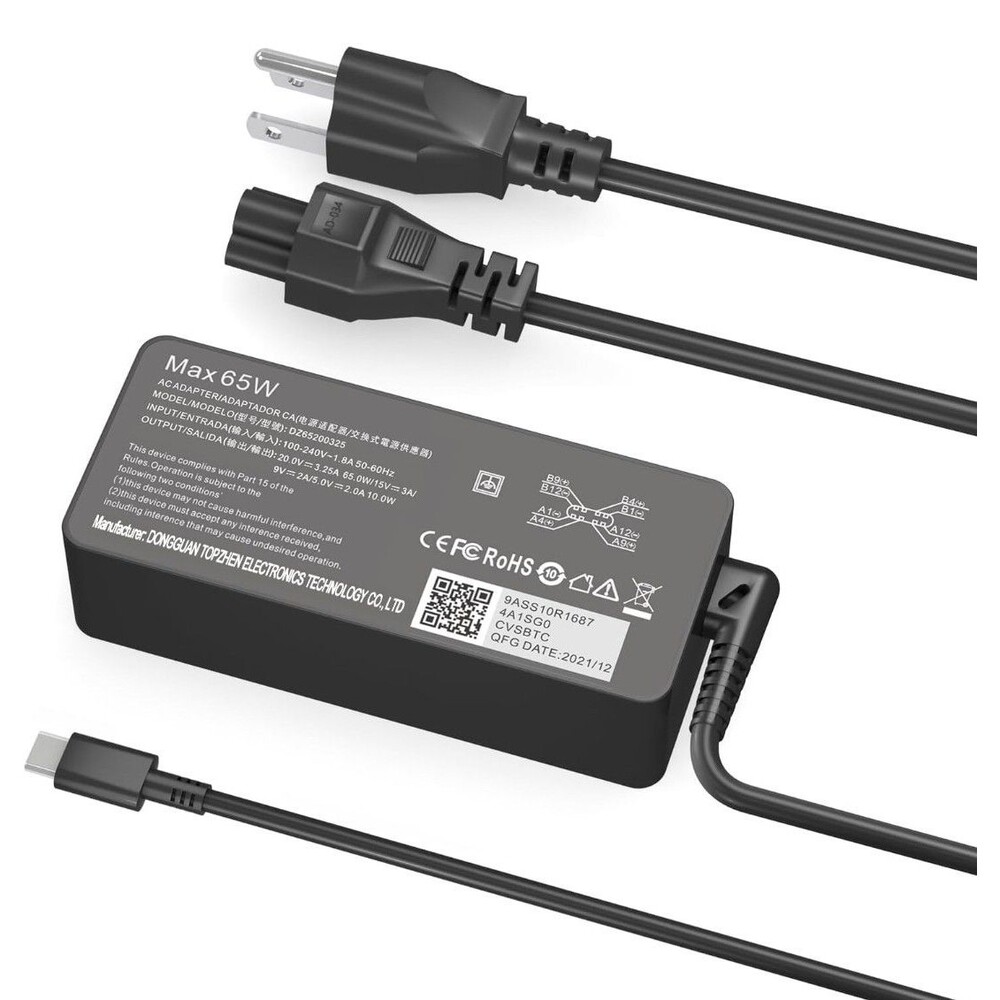 Open Box 65W USB-C Type-C Adapter Charger For Lenovo and More Smalls Bin
